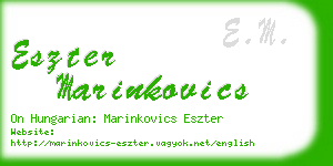 eszter marinkovics business card